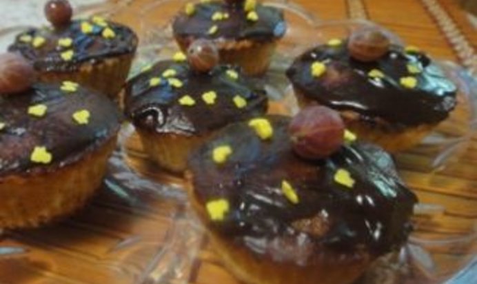 Кексы с шоколадной макушкой