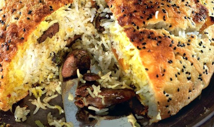 Плов с утиными потрохами