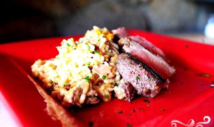 Ризотто с уткой и ветчиной