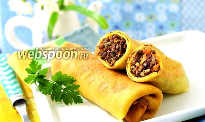 Блины с начинкой из лёгкого