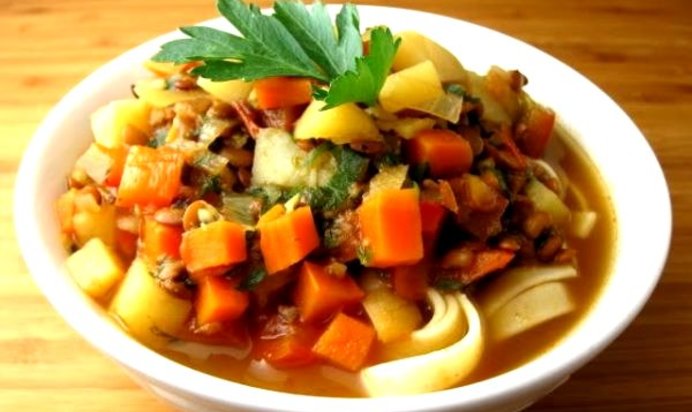 Вегетарианский лагман