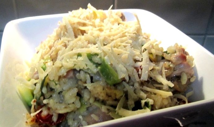 Ризотто с кабачками и курицей