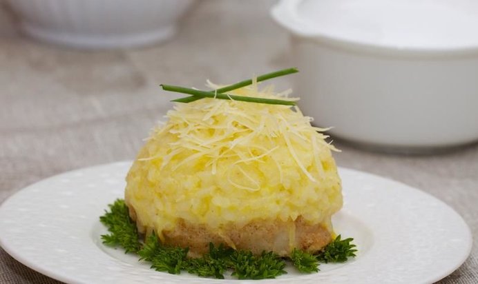 Порционная запеканка с рыбой