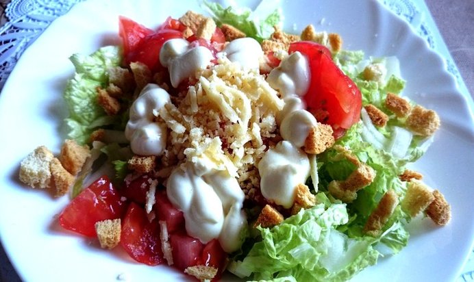 Вегетарианский салат Цезарь