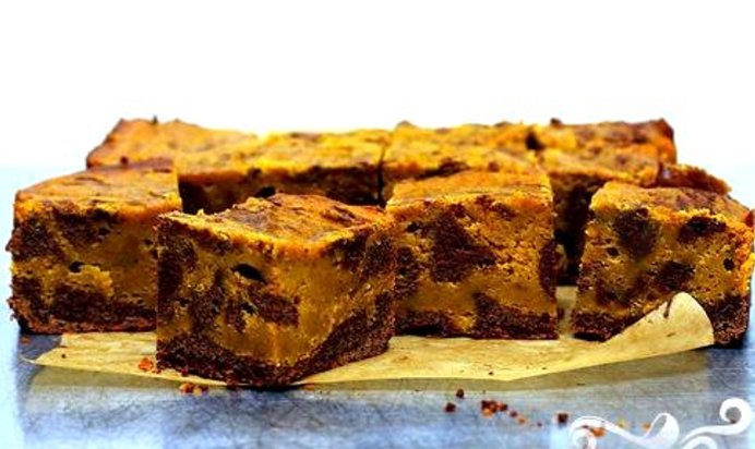 Тыквенно-шоколадные пирожные