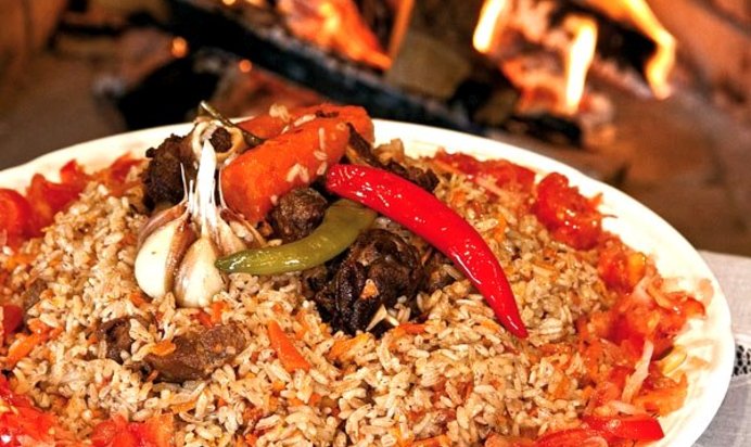 Плов в казане по-узбекски