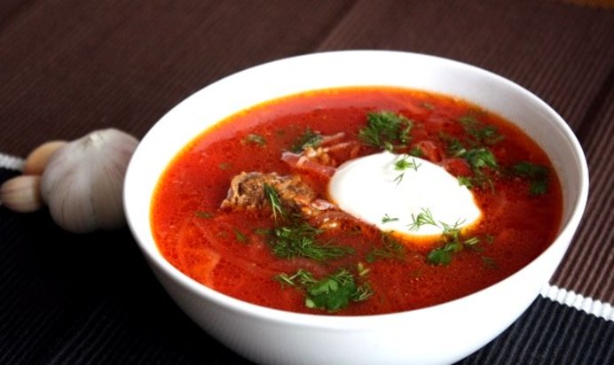 Борщ с квашеной капустой