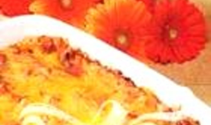 Лазанья с беконом и сыром Колби