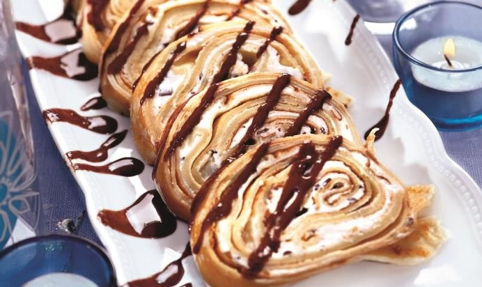 Блинчатый рулет с шоколадом