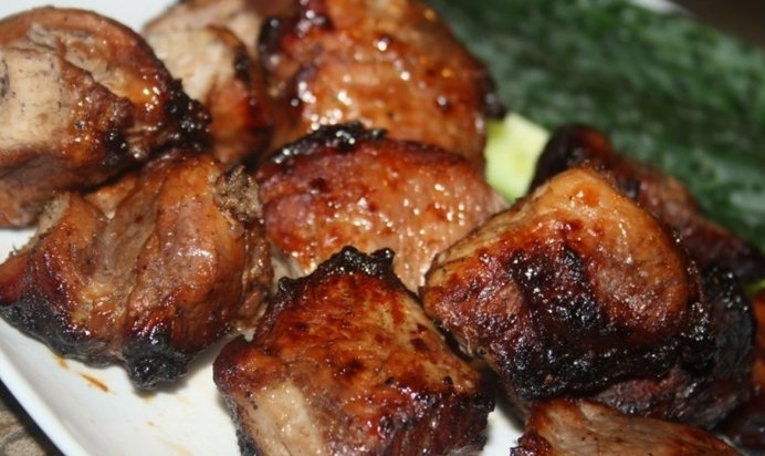 Шашлык из свиной вырезки в квасе