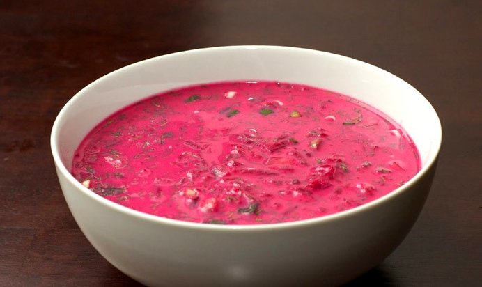 Литовский холодный борщ