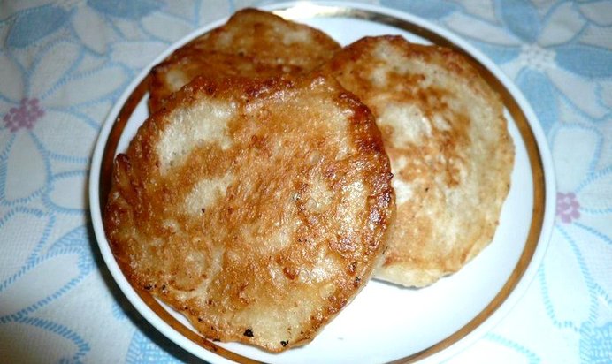 Дрожжевые оладьи с овсяными отрубями