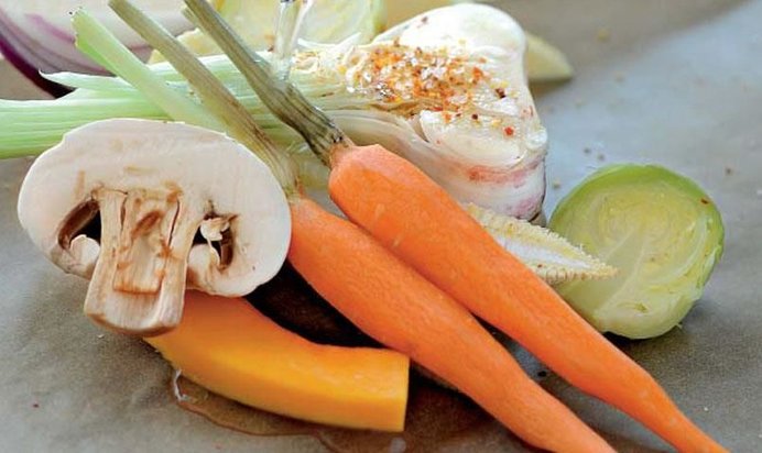 Запеченные овощи в пергаменте