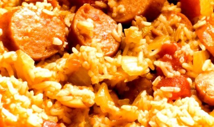Ризотто с сосисками