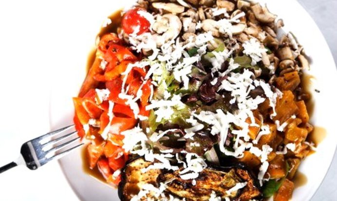 Овощи на гриле с фетой