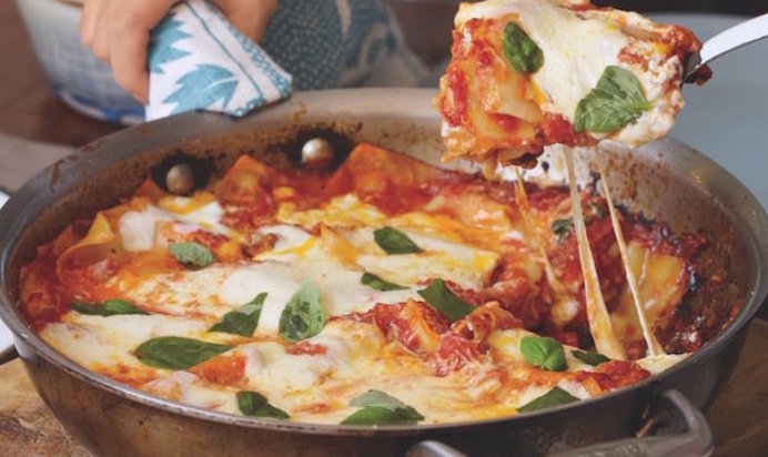 Лазанья в сотейнике