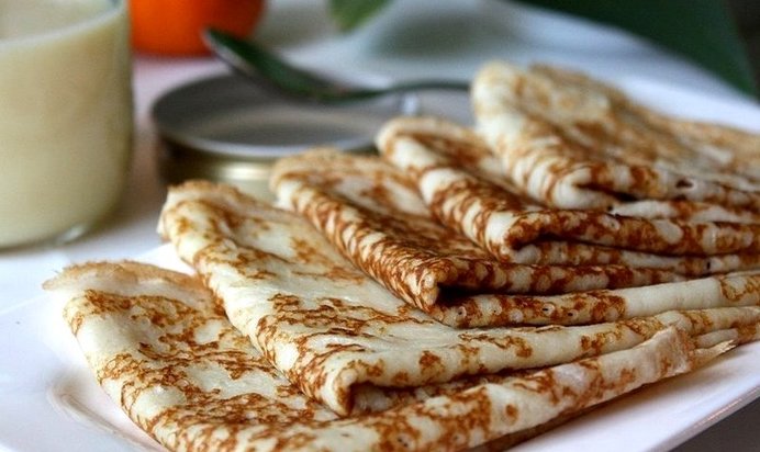 Заварные блины на кефире