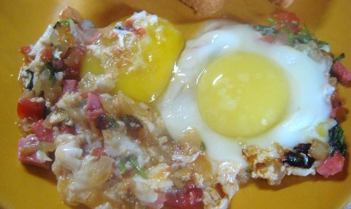 Яичница сытная