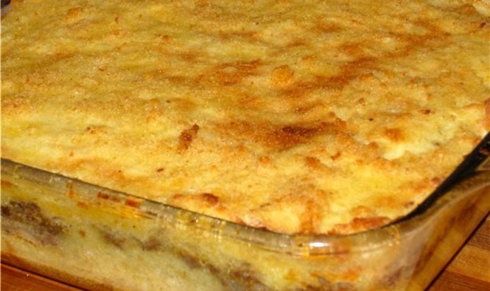 Запеканка картофельная с вареным мясом