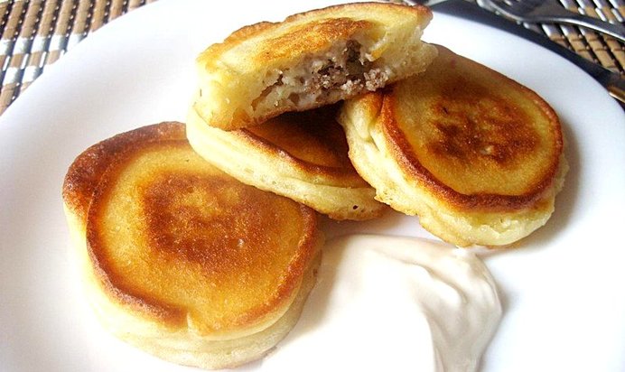 Оладьи с фаршем