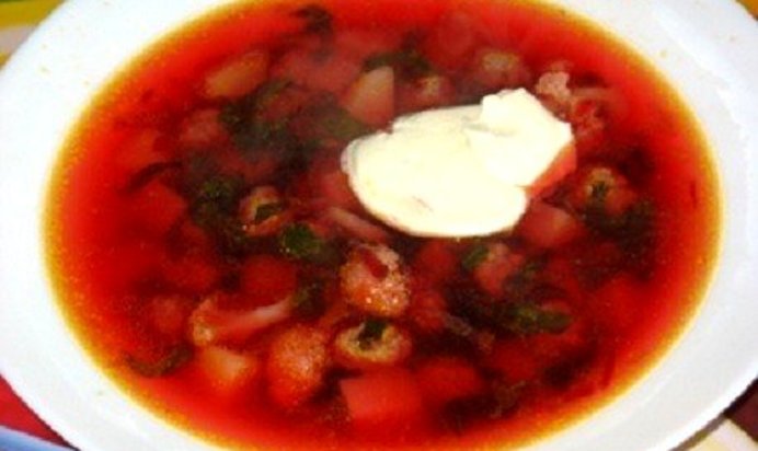 Летний борщ с цветной капустой