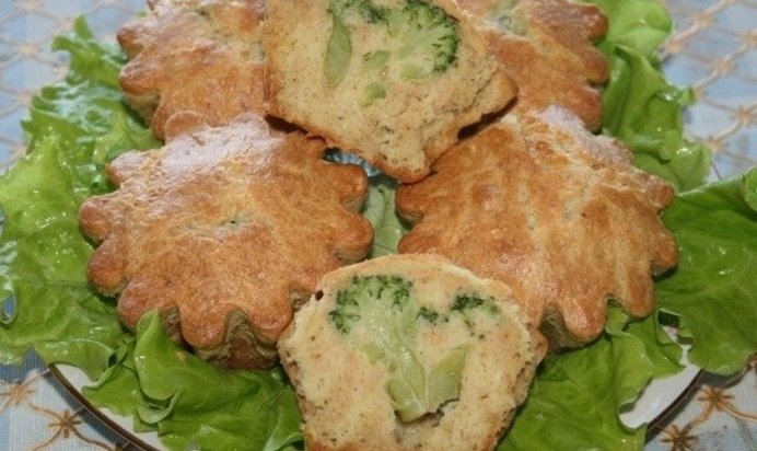 Кексы с брокколи