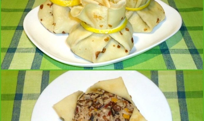 Фаршированные блины Мешочки