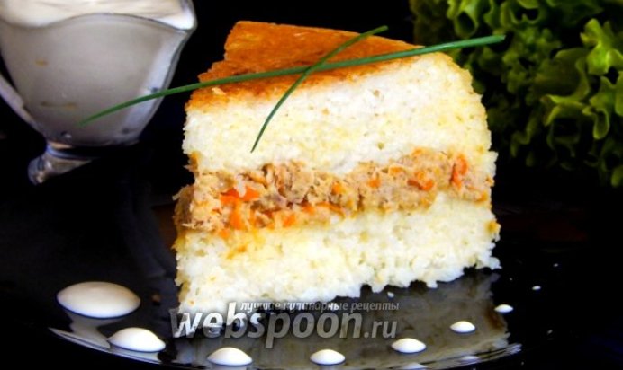 Рисовая запеканка с курицей в мультиварке