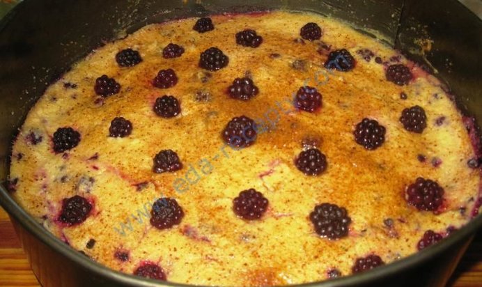 Запеканка детская с творогом и ежевикой