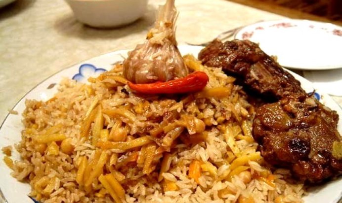 Плов из говядины с капустой