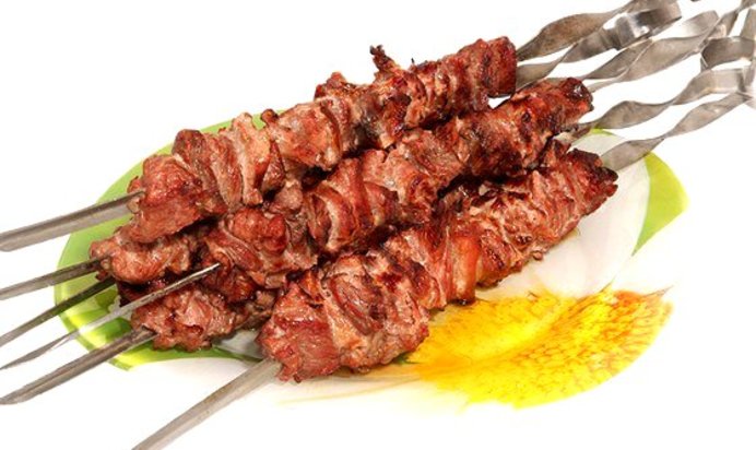 Шашлык из баранины со сладкими перцами