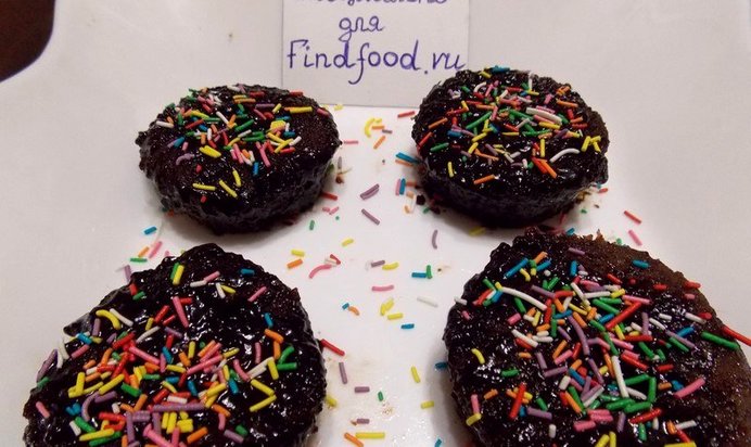 Шоколадное пирожное в микроволновке