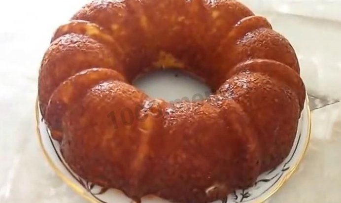 Шарлотка творожная с яблоками в духовке