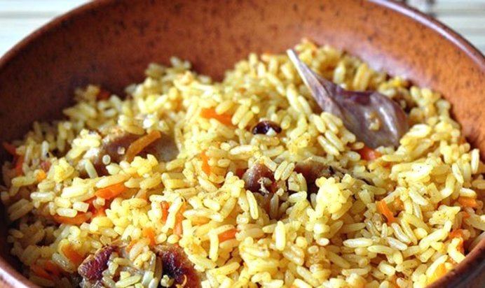 Плов с сердечками в мультиварке