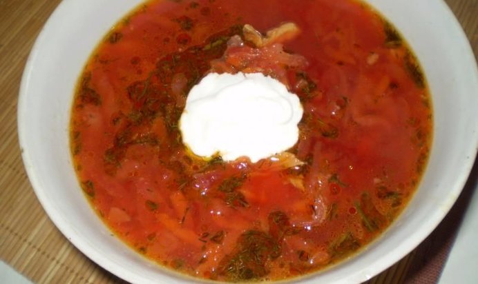 классический украинский борщ с мясом