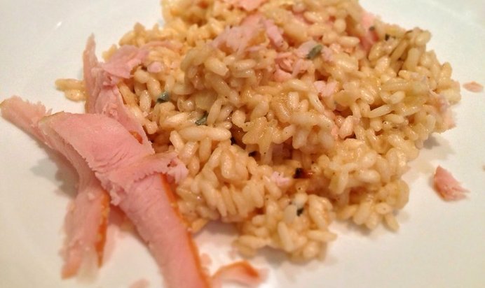 Ризотто с окороком и голубым сыром