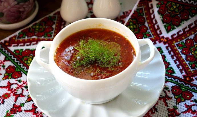 Постный борщ