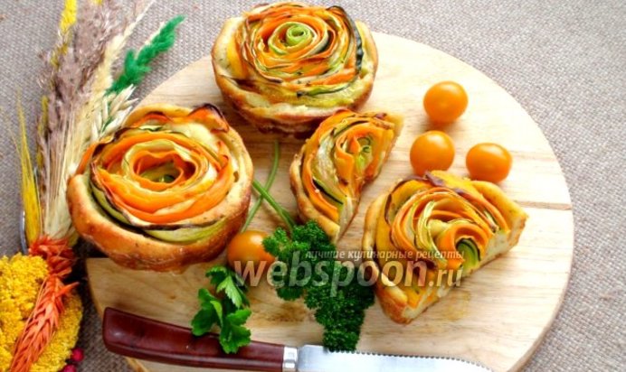 Кексы с овощными спиральками