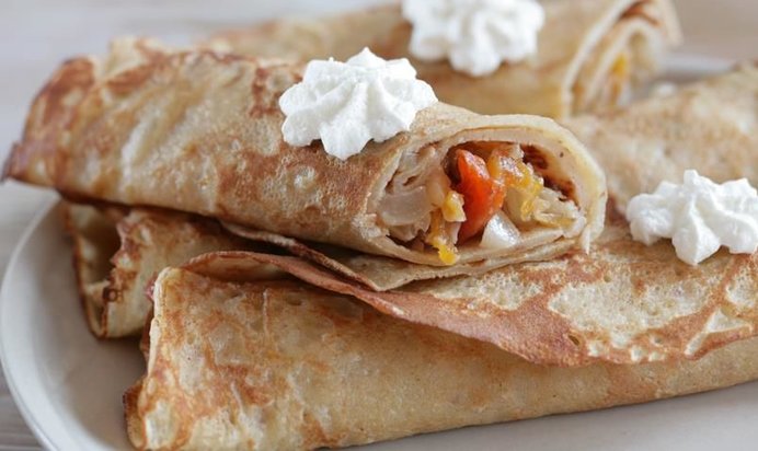 Блинчики со сладкой начинкой