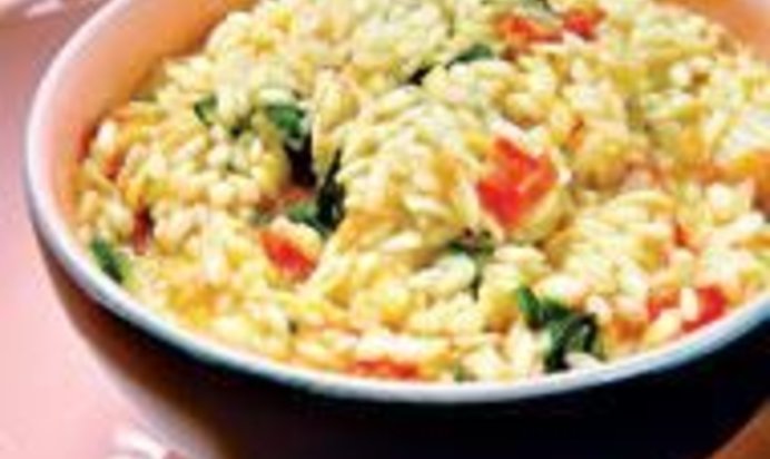 Ризотто с раками, шафраном и крапивой