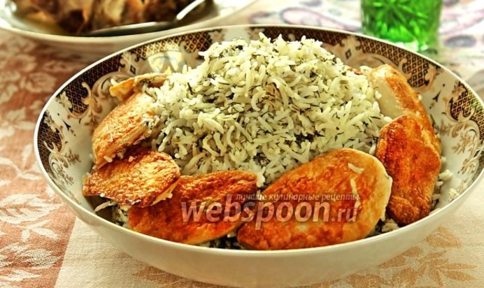 Рассыпчатый плов с укропом