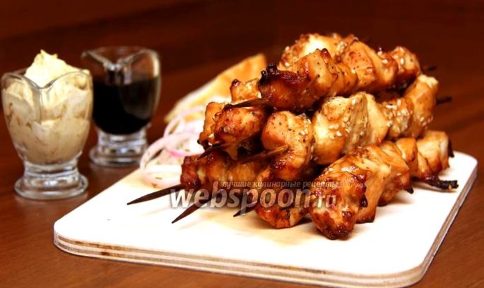 Шашлык из филе курицы в духовке