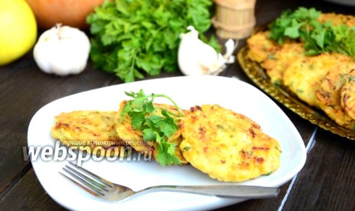 Кабачковые оладьи с тыквой