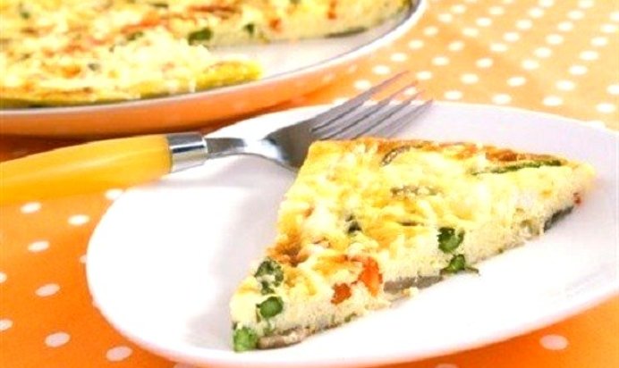 Омлет с творогом и зеленью