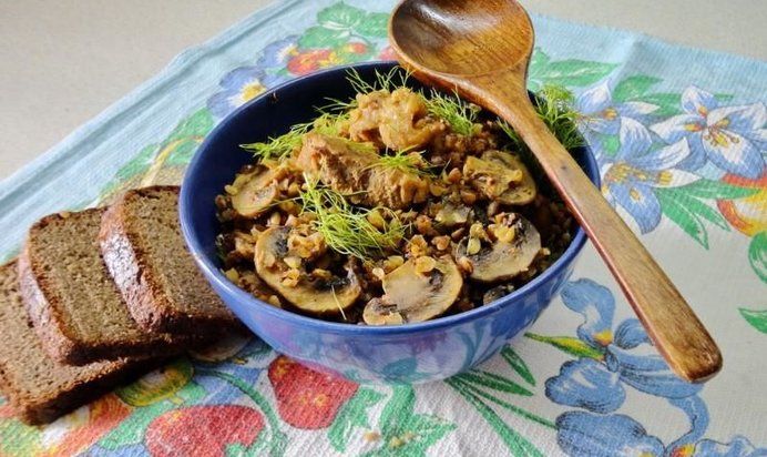 Гречка по-купечески в мультиварке