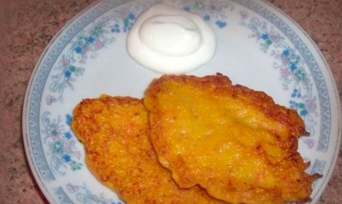 Оладьи из тыквы и моркови