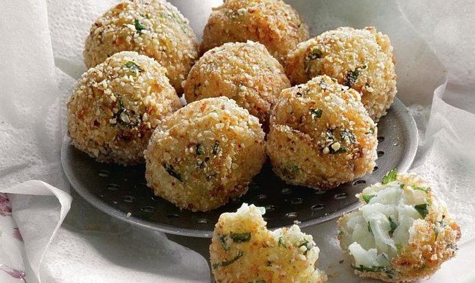 Фрикадельки из ризотто с фенхелем