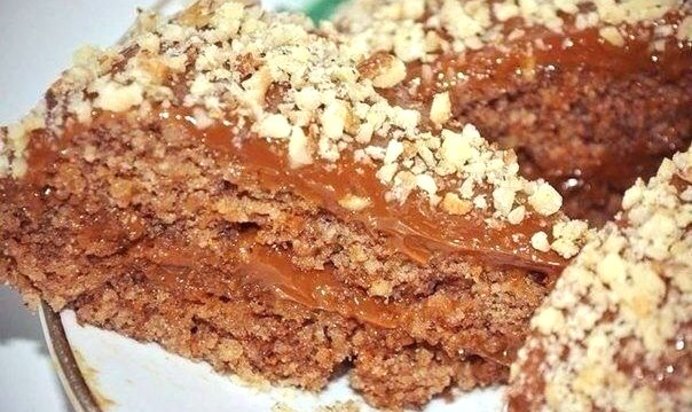 Шоколадно-ореховый торт для худеющих