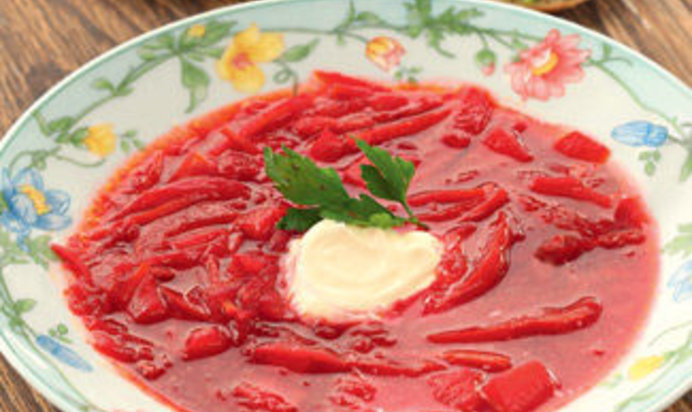 Борщ с соком свежей свеклы