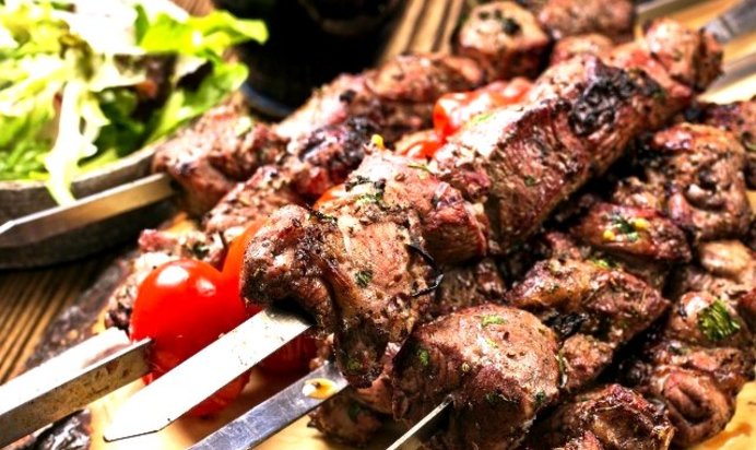 Шашлык из мраморной говядины